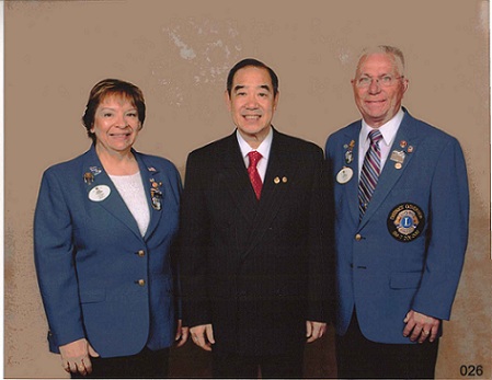 DG Dave and Lion Nancy with International President Tam